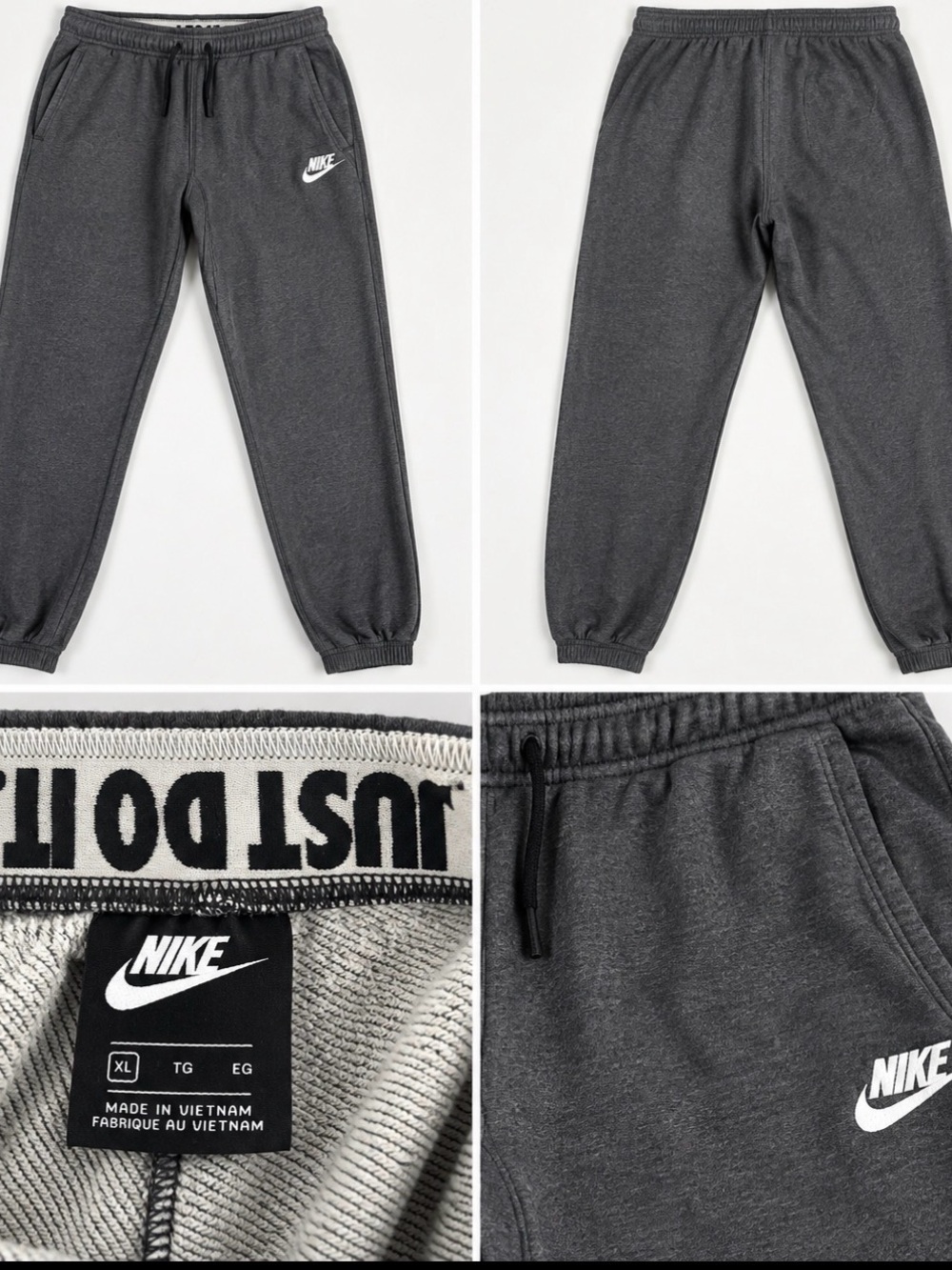 Nike Charcoal Gray Kids' Fleece Joggers